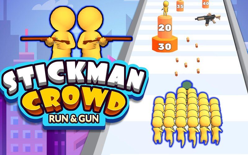 Stickman Crowd - Run and Gun