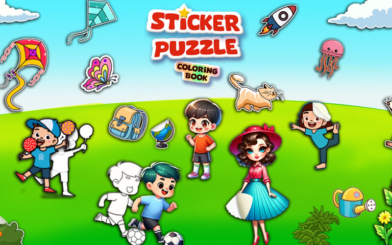 Sticker Puzzle - Coloring Book